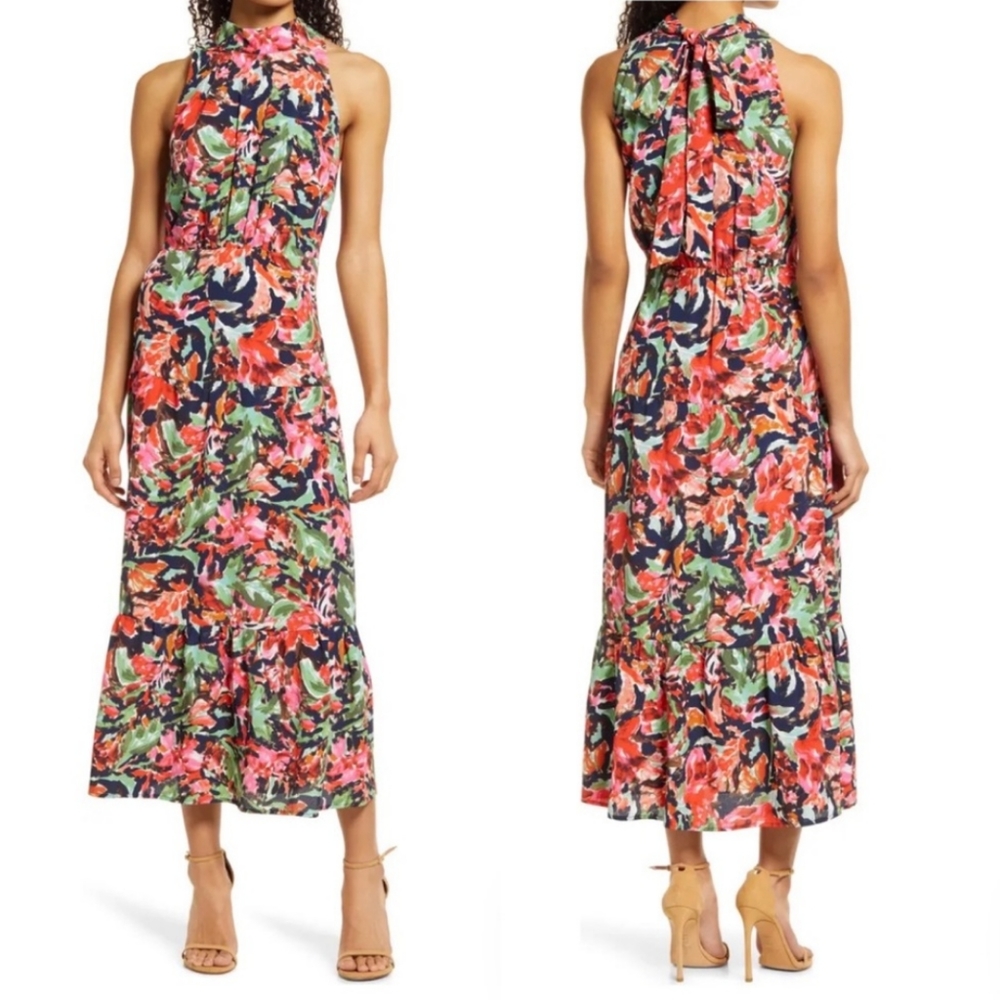 Sam Edelman floral halter midi dress